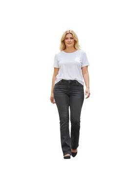 Woman Within Plus Size Bootcut Jeans in Dark Gray 30W
